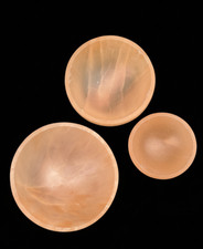 Premium Red Selenite Round Bowls – Beautiful Selection in 6cm, 8cm & 10cm Sizes