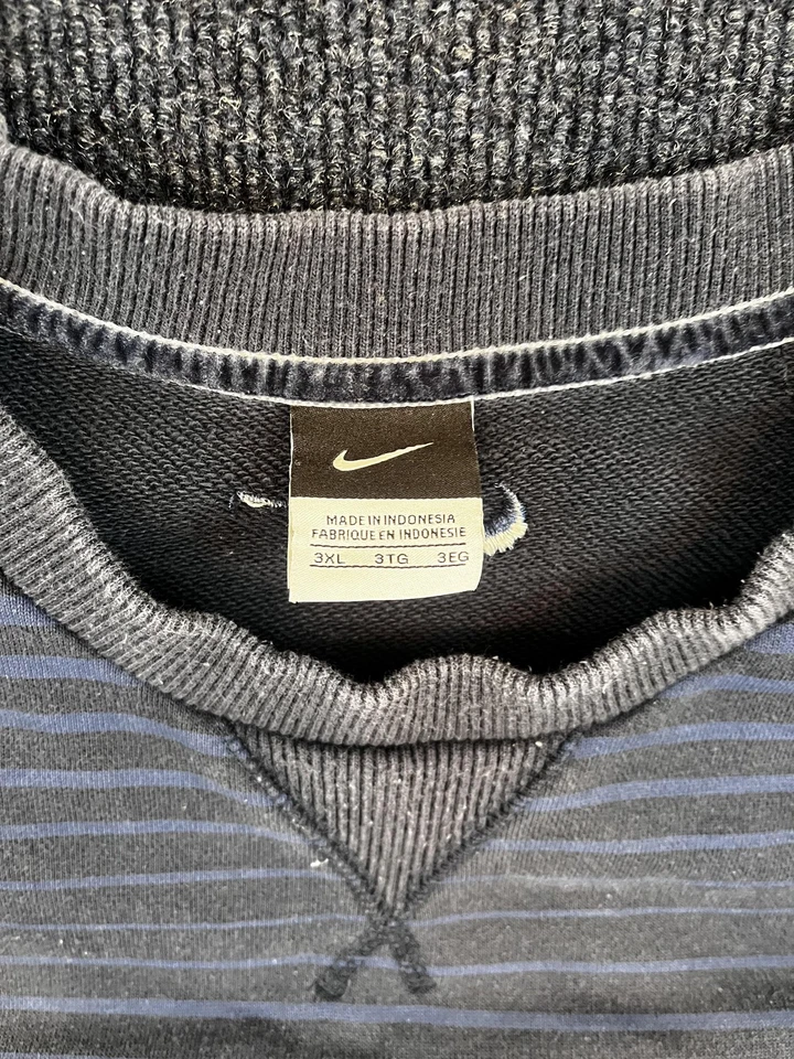 Nike LeBron Sudadera Para Hombres 3XL Gris Rayas Cuello Redondo Cremallera Bolsillos Testigo VIII Foto 2 de 4