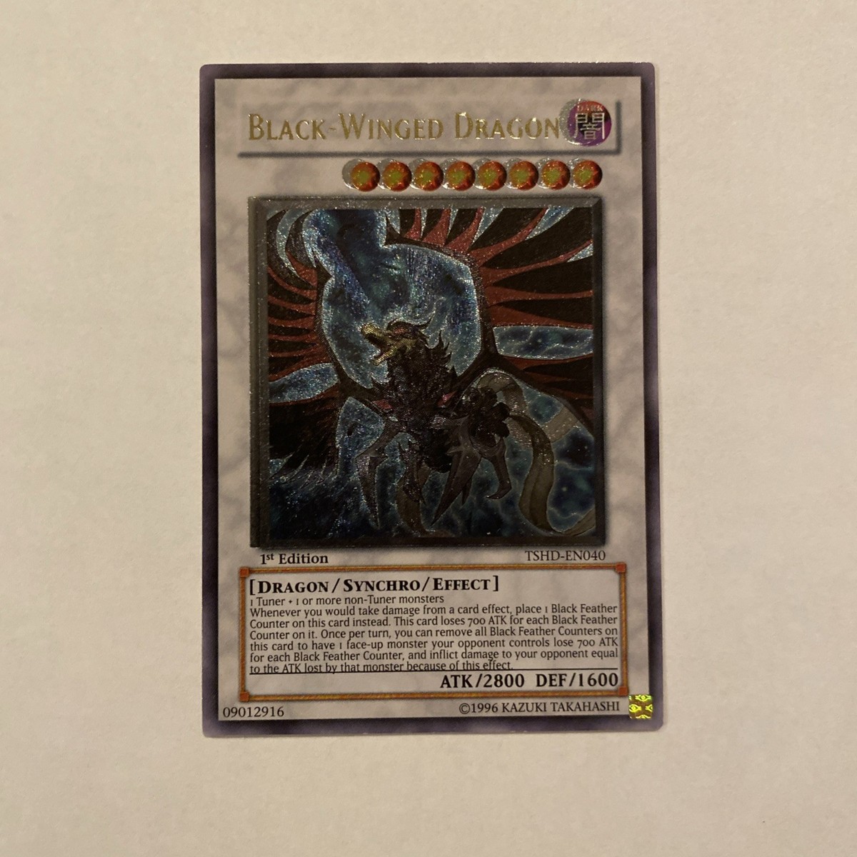 ERROR HOLO FOIL SHIFT* Blackwinged Dragon- 1st ed- Ultra Rare
