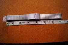 NOS BRUSHED STAINLESS EXPANDABLE  WATCH BRACELET 17-22mm