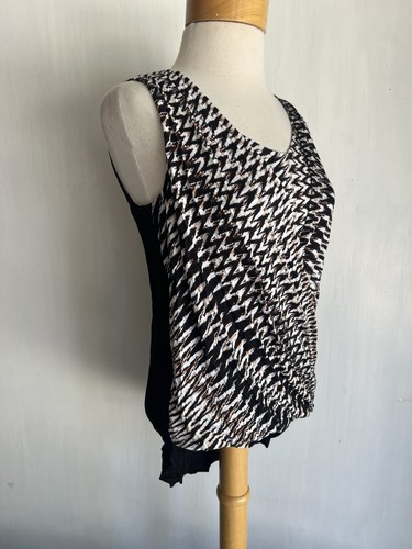 ELLA MOSS (SAMPLE) Women's Crossover Wrap Drape Front Top Blouse Size Medium - Picture 4 of 8