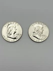 1955 & 1956 Franklin Half Dollar Proofs 90% Silver Gem Proof Coin Lot#801