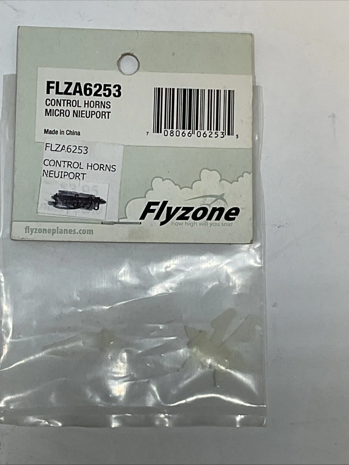 Lot of 2 New Flyzone Micro Nieuport R/C Airplane Parts - Control Horns, Decals - Image 3 of 4