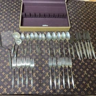 Evening Mist BY WALLACE 32pc Sterling Flatwear Set No Monogram 4lbs