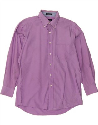 CHAPS Herren Oxford klassische Passform Hemd Größe 15 15 1/2 Medium lila Baumwolle CO19