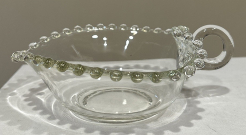 Vintage Candlewick Imperial Glass Heart Shaped Candy Relish Dish Clear Handle - Picture 9 of 12