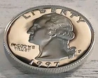 1997-S Stunning - Mirror-like  Dcam Silver Proof Washington Quarter - 90% Silver