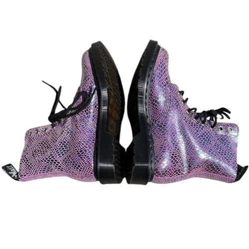 Dr Martens 1460 Pascal Purple Snake Metallic Boots Womens Size 7 New - Picture 8 of 11