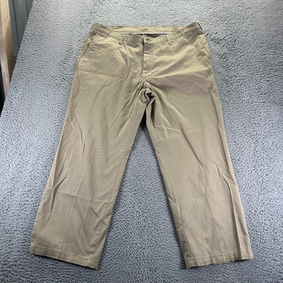 Lee Total Freedom Pant Mens 40x29 Beige Cotton Chino Relaxed Fit Stretch Preppy