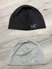 Arcteryx Rho Lightweight Wool Toque Black and Grey Set