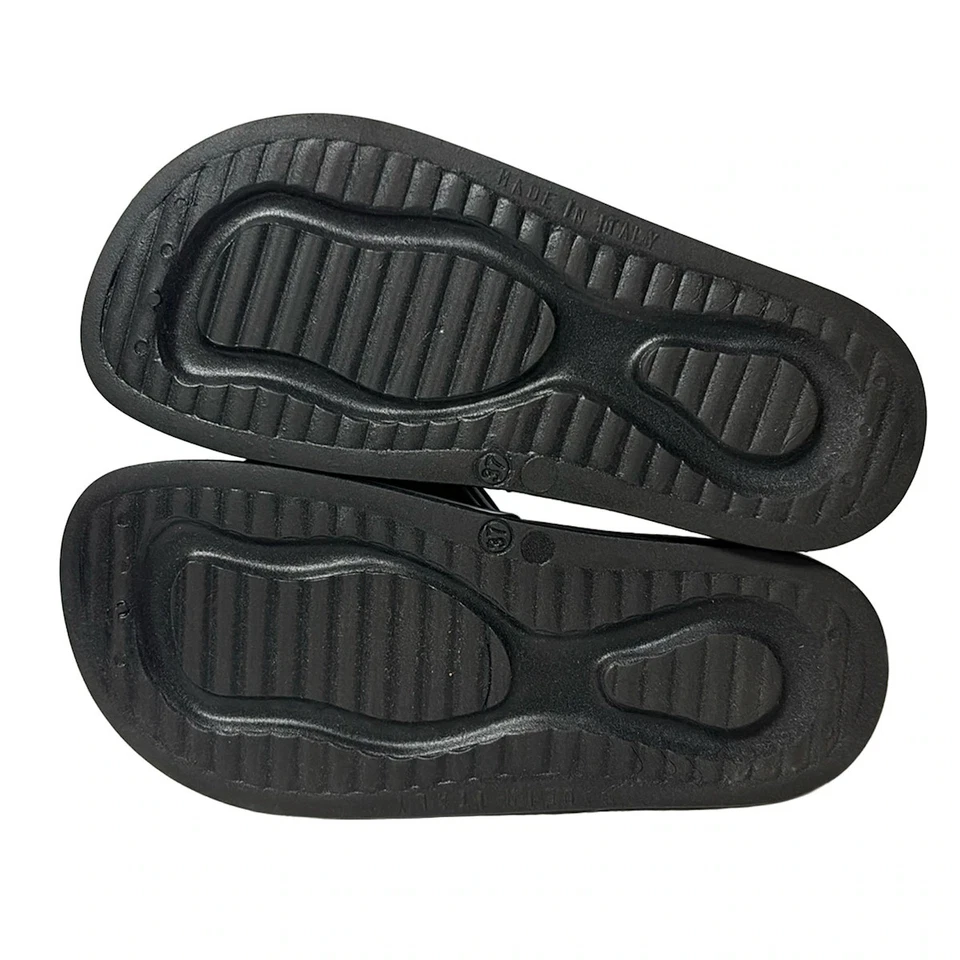 Auténticas sandalias para hombre EMPORIO ARMANI - negras blancas de fibra química Foto 4 de 4