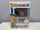 Funko Pop Civil War Black Panther Unmasked Walgreens Exclusive  #138 w/Protector