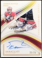 2023 Immaculate George Kittle Cleat Impressions Auto 25/25 - 49ers