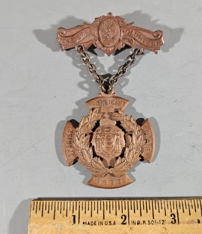 1898 SPANISH AMERICAN WAR NEW JERSEY VOLUNTEER MEDAL