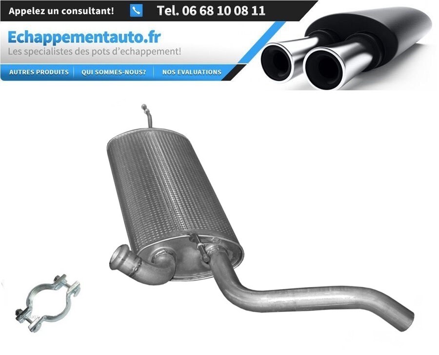 Échappement Laguna 3 201000007R silencieux arrière pour contrôle technique