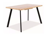 Esstisch Brick KüChentisch 120-160X80X75Cm Eiche Artisan / Schwarz Ausziehbar