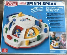 Vtech Little Smart Spin'n Speak Electronic Talking Spinning Pop Up Toy Vintage