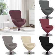 Eiersessel Loungesessel Sessel mit Kissen Polstersessel Stoff Drehbar Barstuhl