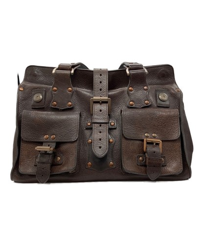 MULBERRY Roxanne Leather Boston Bag Tote Bag Brown From Japan