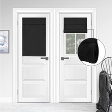 100 Blackout French Door Curtains, Triple Layers 100 Light Blocking  UV Pro...