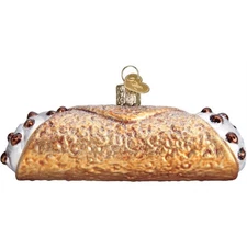 Old World Christmas Italian Cannoli Glass Tree Ornament 32359 FREE BOX Food New