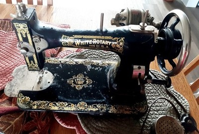 Antique White Rotary USA  Sewing Machine parts