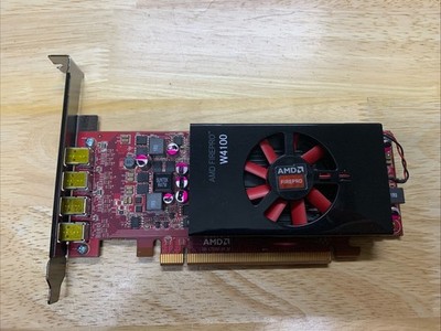 2GB AMD FirePro W4100 GDDR5 PCIe4x Mini Displayport Tall Graphics Card #A992