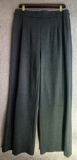 Grey Houndtooth Print Stretch wide leg Trousers M&S Uk 14r worn once. workwear