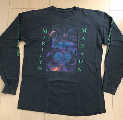 Vintage Marilyn Manson XL Long Shirt 90s GILDAN When I m God Everyone Dies Notag