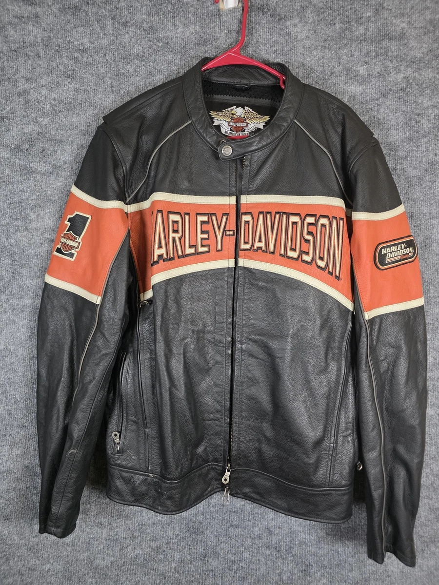 harley davidson leather racing jacket products for sale | eBay