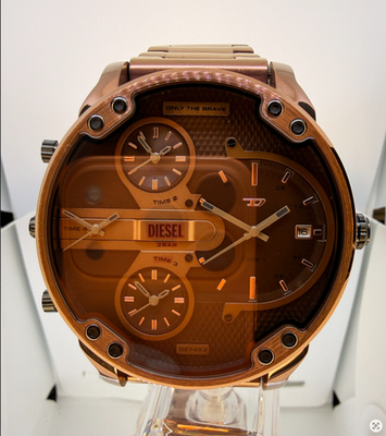 Diesel DZ7483 Men's Oversized Watch Chocolate Dial Multi Time Zone