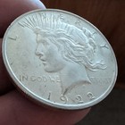 1922 Silver Peace Dollar No Mint Mark **rare** — photo 2