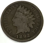 1892 Indian Head Cent G Good 1c, One Cent, Penny, US Coin - 1560