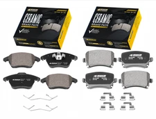 Front & Rear Ceramic Brake Pads Set For 2005 2006 2007- 2010 Volkswagen Jetta