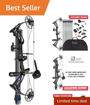 Dragon X8 Adjustable 0-70 lbs Bow - No Press Needed, Lifetime  Included!