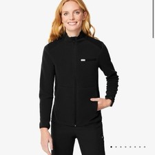 FIGS Black On Shift Fleece Jacket XL
