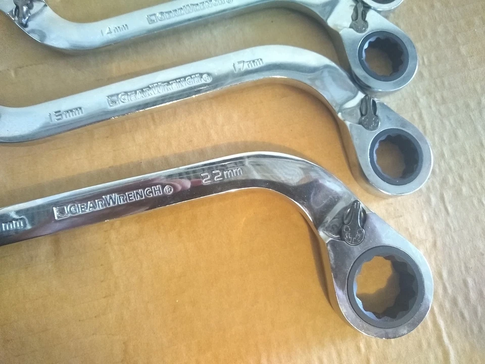 Juego de llaves métricas S de trinquete especial de 5 piezas GREARWRENCH nunca usadas Foto 4 de 4