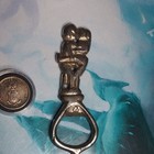 Vintage plated Metal Beer Bottle Opener "the lovers" Breweriana Design  — photo 2