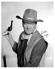 John Wayne vintage 1960 autographed 8x10  Photo REPRINT