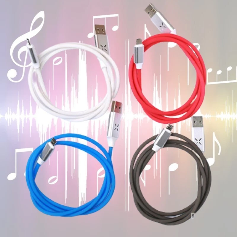 LED Light Up Music Sensitive Charging Charger Cable Phone Cord DJ Disco Dancing - Image 4 of 4