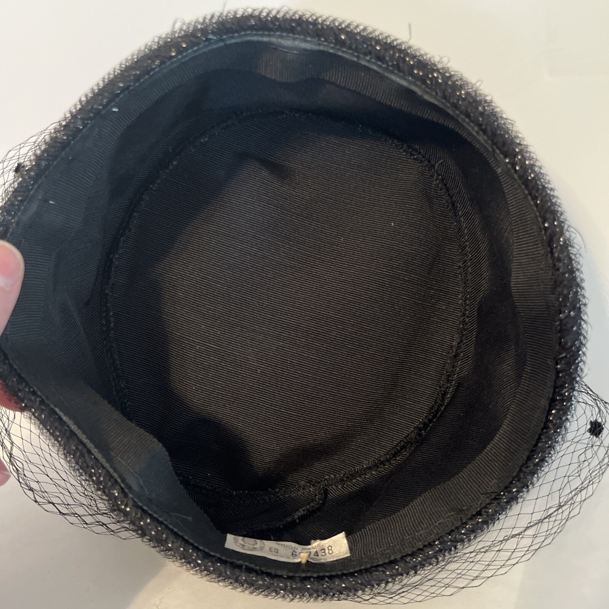 Vintage Women's Black Pillbox Mesh USA Union Made Shimmer | eBay
