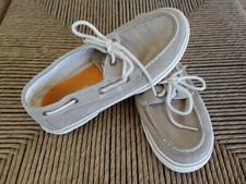 Sperry Top-Sider Sneaker Casual Shoes Size 4 Taupe Tan Halyard Lace Up