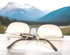 VINTAGE LOGO PARIS MISTRAL EYEGLASSES FRAME 55-16-144. GOLD/BROWN 150.00.