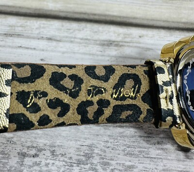 Betsey Johnson Leopard Print Watch with Sparkling Face Betsey Johnson Watch Women 37mm leopard Bling Animal Print  main image 3