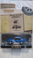 GREENLIGHT  1972 DATSUN 510 IN BLUE 1/64 DIECAST
