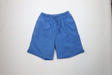 Vintage Nike Mens XL Faded Spell Out Travis Scott Mini Swoosh Lined Shorts Blue