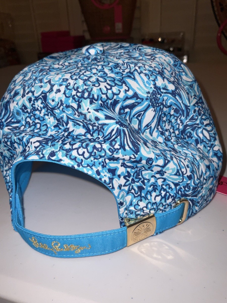 ? LIMITED EDITION?.Lilly Pulitzer Run Around Hat in Ocean Front Blue ? Lilly Pulitzer Run Around Printed Baseball Hat | PGA TOUR  main image 4