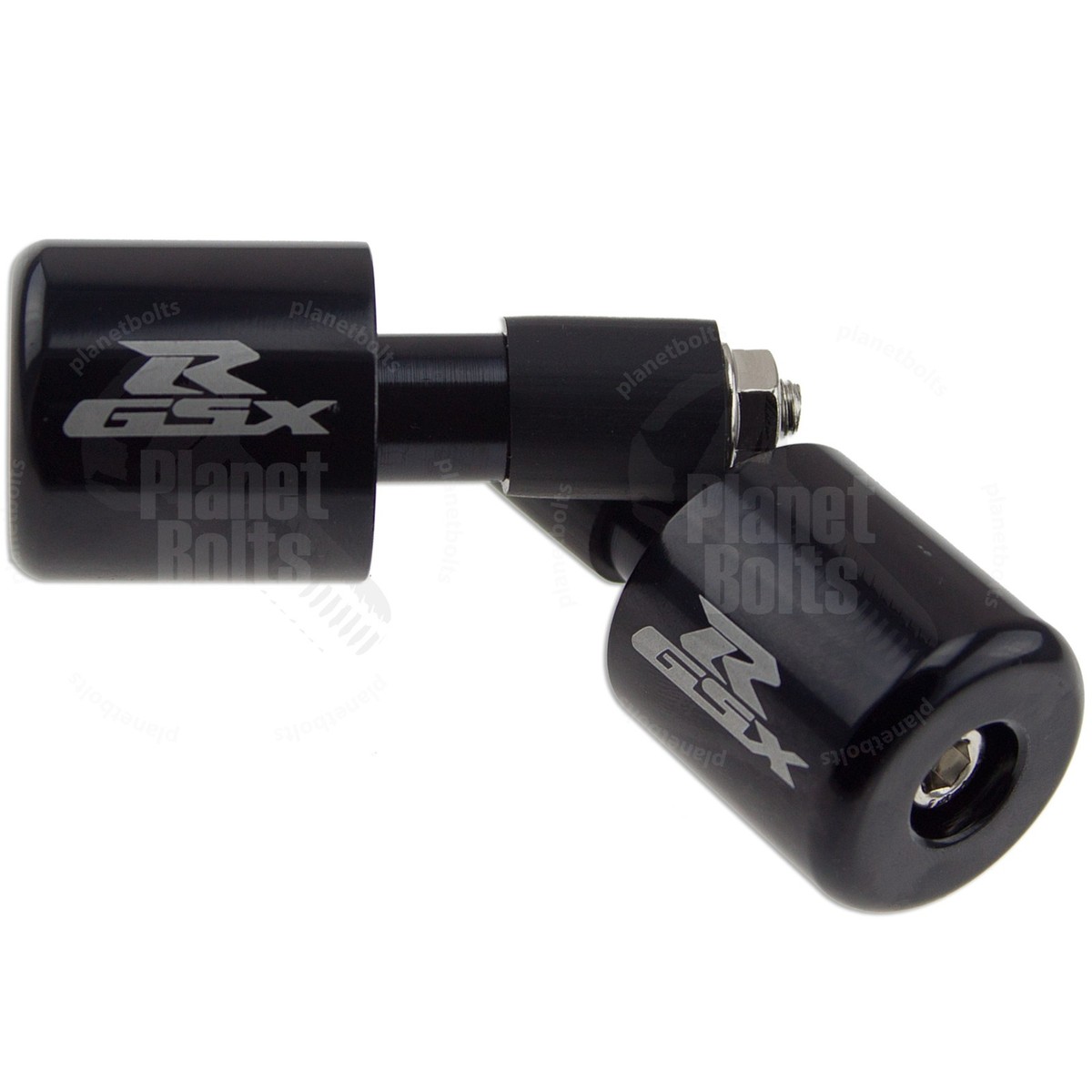 Black Handle Bar End CNC GSXR Engraved For Suzuki GSXR Cap Weight