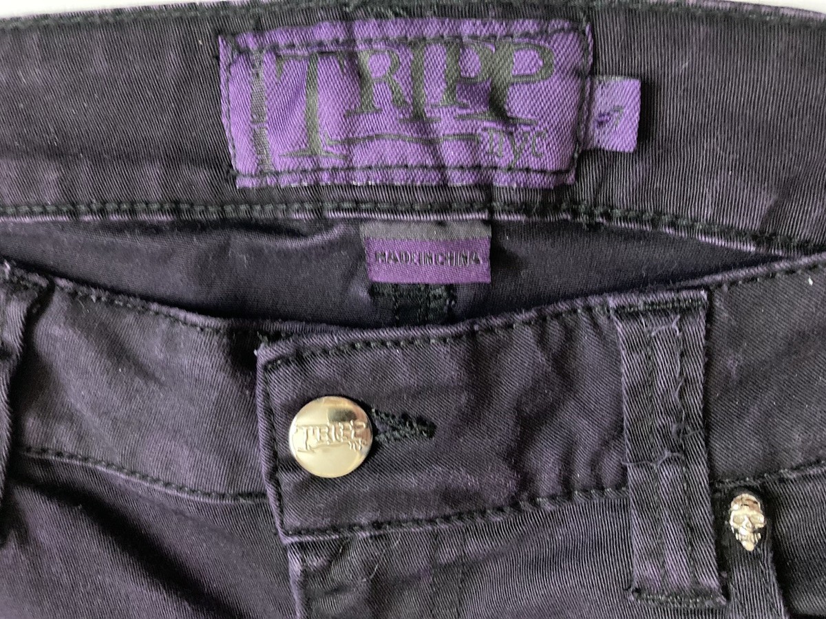 Tripp NYC Daang Goodman Tie Dye Black Purple Jeans Pants Tripp NYC Daang Goodman Tie Dye Black Purple Jeans Pants