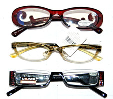 3 pair lady Reading Glasses Power 2.0 Variety styles glamour fashion readers